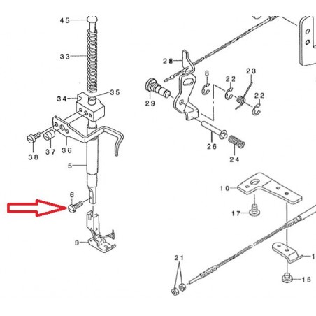Surub prindere piciorus masina simpla SS-7091110-TP