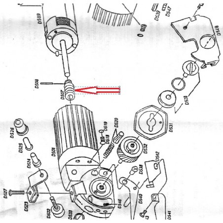 Pinion foarfeca electrica D507 Hoogs Cutty