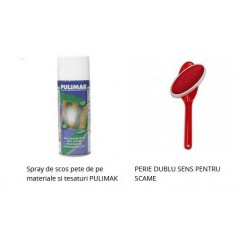 Spray pete  si perie indepartat scame