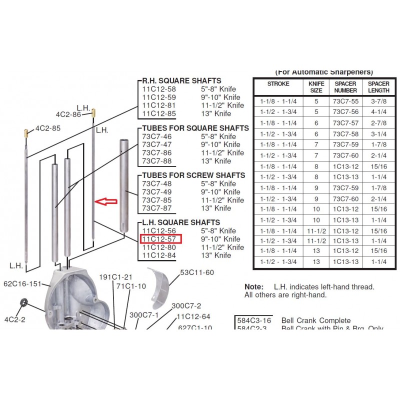 Ax sistem ascutire EASTMAN/DAYANG 11C12-57 DE1337