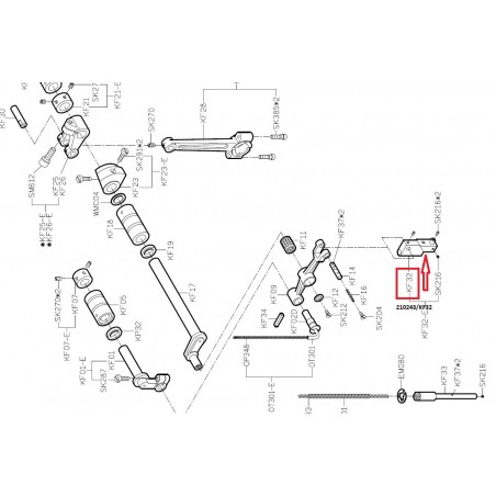 Suport clema ac  KF32 210243 Siruba -Pegasus NEEDLE-HOLDER