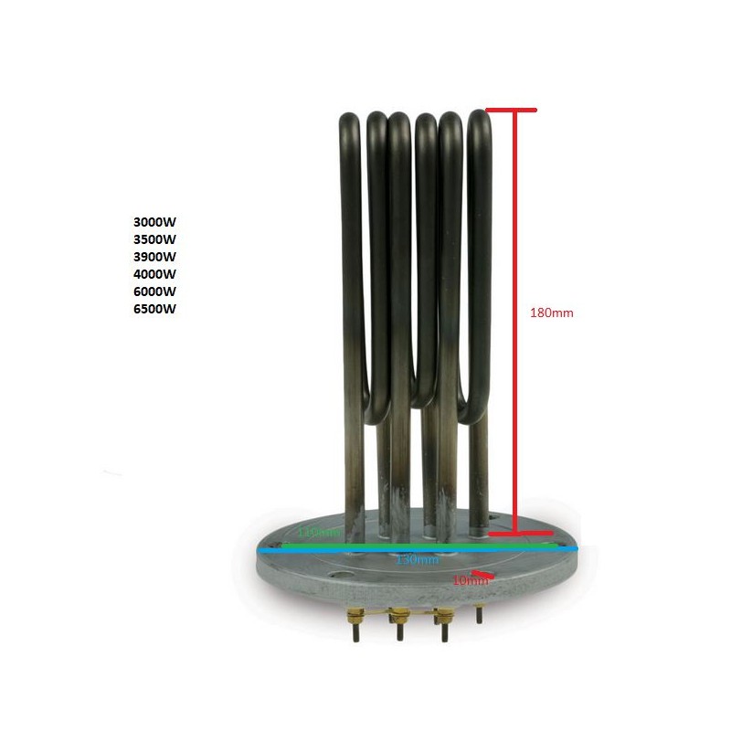 Rezistenta cu flansa diam.130mm  220V/380V