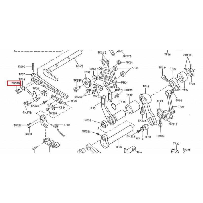 SCREW SURUB SIRUBA SK329 (1X1/4 6mm)