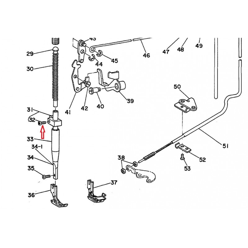 Surub fixare piciorus JUKI SS-7111410-TP SS7111410-TP, SS-7111410TP, SS7111410TP