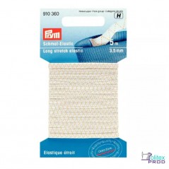 Elastic banda ingusta 3.5 mm alb cu model portocaliu