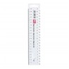 Rigla croitorie, flexibila  21 cm alba