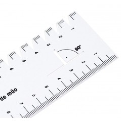 Rigla croitorie, flexibila  21 cm alba