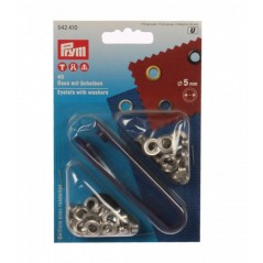 Set ocheti cu saiba - alama - 5 mm