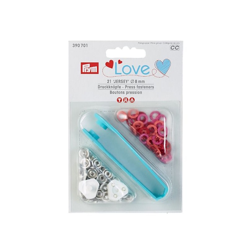 Capse Jersey - 21 buc - 8 mm