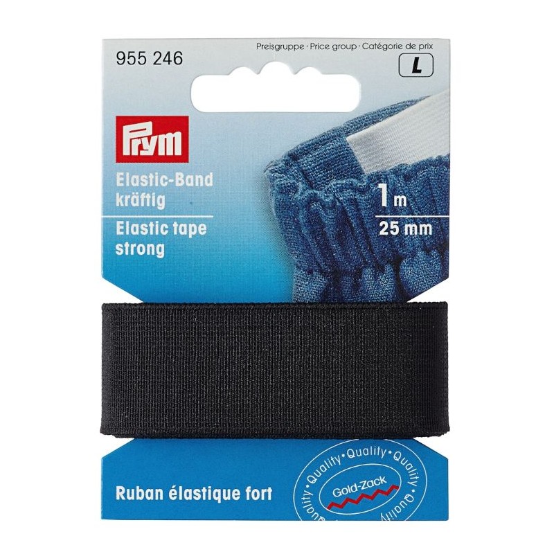 Elastic strong negru - 25 mm/1m