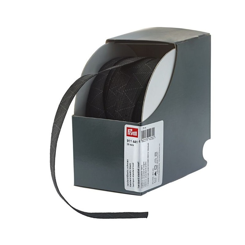 Elastic universal negru - 20 mm/25m