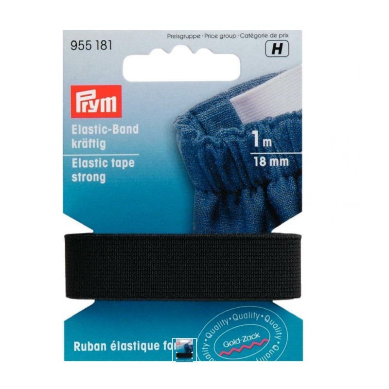 Elastic strong negru - 18 mm/1m Elastic strong negru - 18 mm/1m