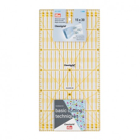 Rigla cu design grafic pentru croitorie - 15x30 cm