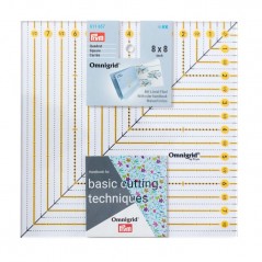 Rigla cu design grafic pentru croitorie - 20x20 cm