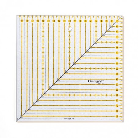 Rigla cu design grafic pentru croitorie - 20x20 cm