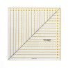 Rigla cu design grafic pentru croitorie - 20x20 cm