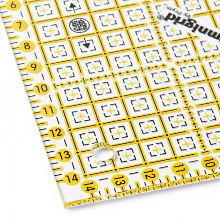 Rigla tip triunghi, design grafic pentru croitorie - 15 cm