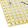 Rigla tip triunghi, design grafic pentru croitorie - 15 cm
