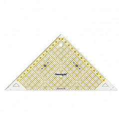 Rigla tip triunghi, design grafic pentru croitorie - 15 cm