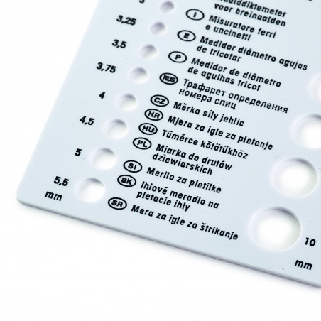 Sablon tip rigla pentru masurare diametre andrele