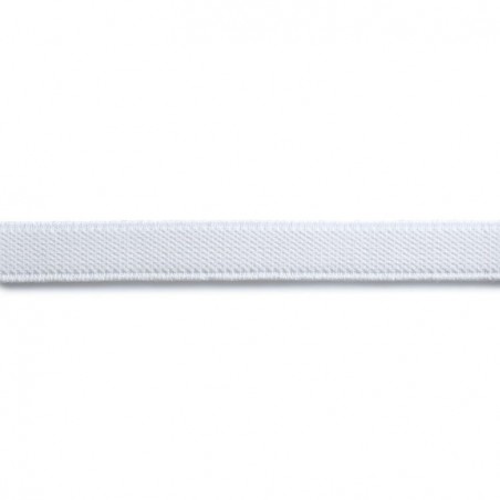 Elastic soft din velur, alb - 15 mm/1 m