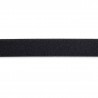 Elastic soft din velur, negru - 25 mm/1 m