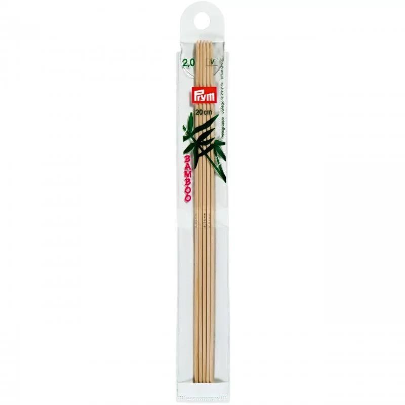 Andrele drepte bambus pentru sosete - 2 mm/20 cm