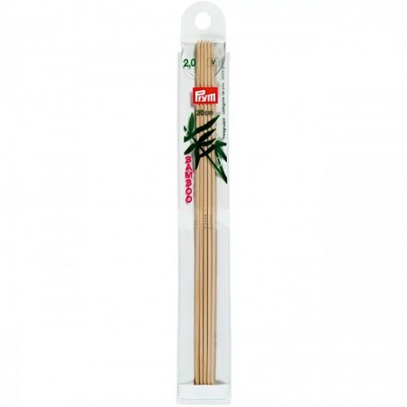 Andrele drepte bambus pentru sosete - 2 mm/20 cm
