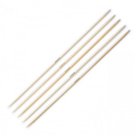 Andrele drepte bambus pentru sosete - 9 mm/20 cm