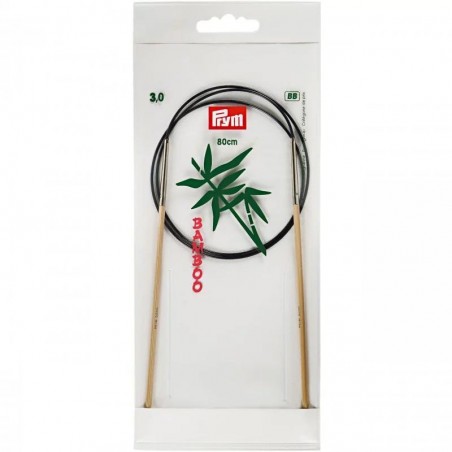 Andrele circulare bambus - 3 mm/80 cm