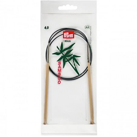 Andrele circulare bambus - 4 mm/80 cm