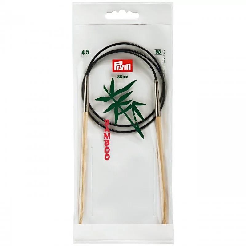 Andrele circulare bambus - 4.5 mm/80 cm