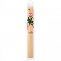 Set 5 andrele drepte bambus - 3.5 mm/20 cm