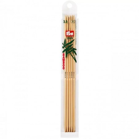 Set 5 andrele drepte bambus - 3.5 mm/20 cm