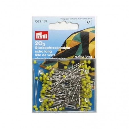 Ace de gamalie galbene cu cap de sticla - 43 mm