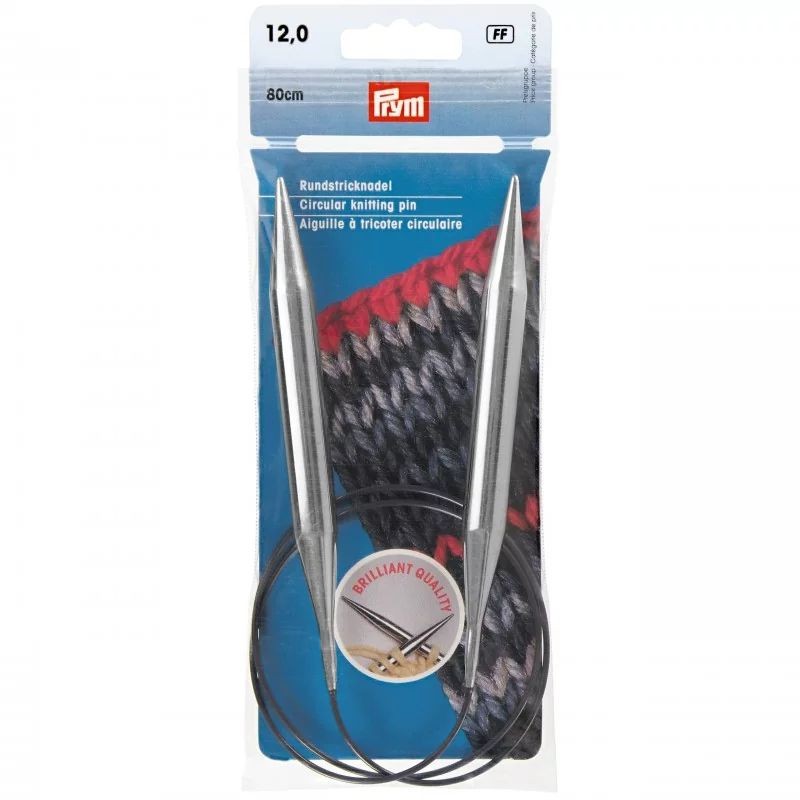 Andrele circulare metalice brilliant - 12 mm/80 cm