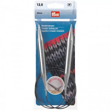 Andrele circulare metalice brilliant - 12 mm/80 cm