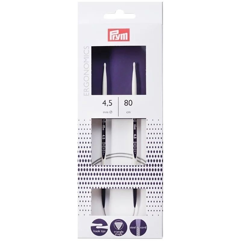 Andrele circulare ergonomice - 4.5 mm/80 cm