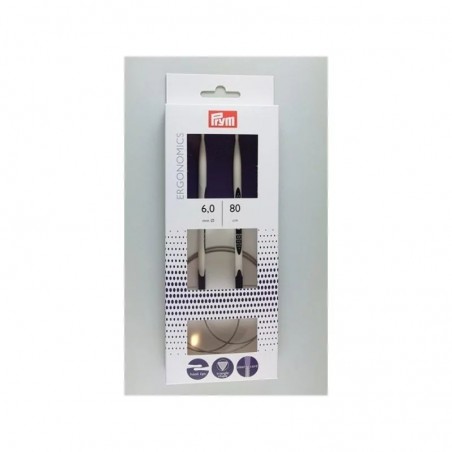 Andrele circulare ergonomice - 6 mm/80 cm