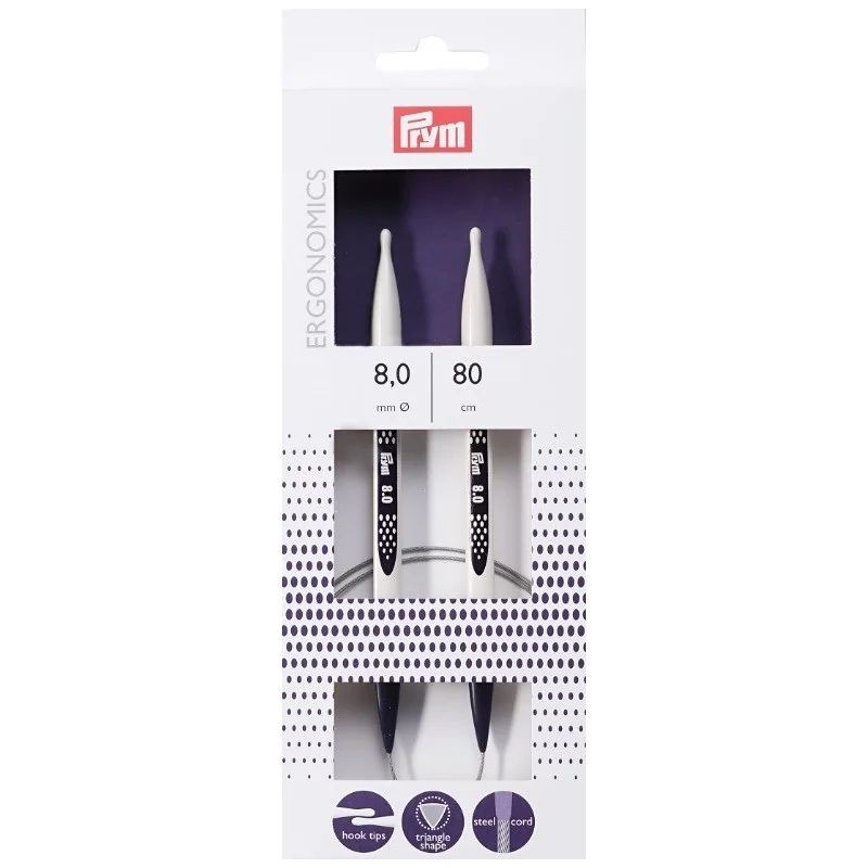 Andrele circulare ergonomice - 8 mm/80 cm