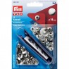 Set capse metalice argintiu - 15 mm