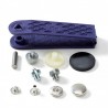 Set capse metalice argintiu - 15 mm