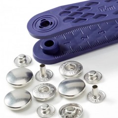 Set capse metalice argintiu - 15 mm