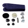 Set capse metalice negru - 15 mm