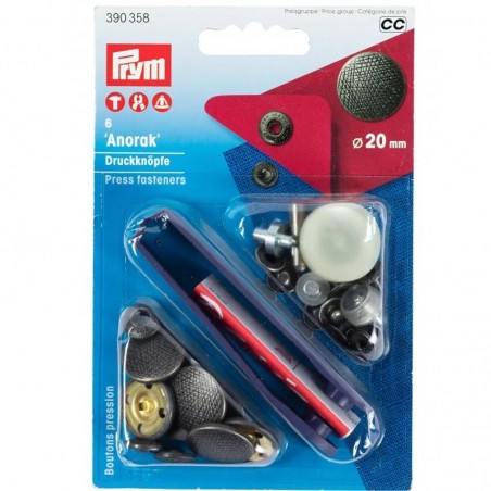 Set capse metalice negru oxidat - 20 mm
