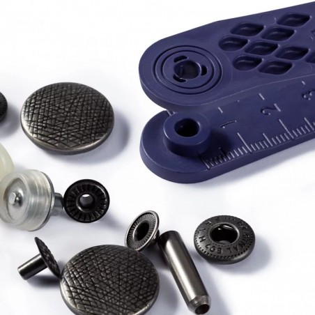 Set capse metalice negru oxidat - 20 mm