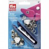 Set capse metalice argintiu - 10 mm