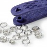 Set capse metalice argintiu - 10 mm