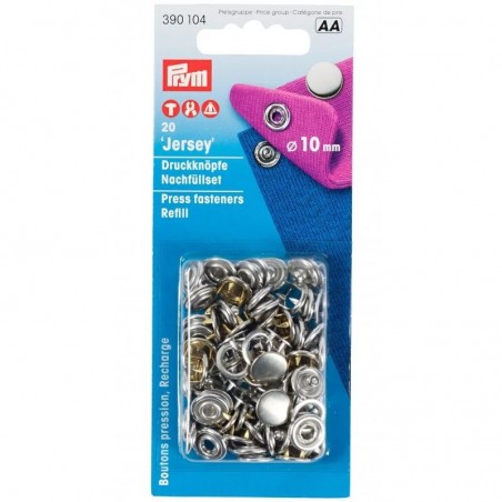 Set capse metalice refill argintiu - 10 mm
