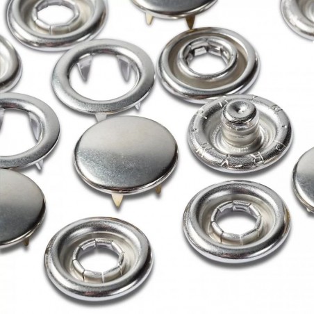 Set capse metalice refill argintiu - 10 mm